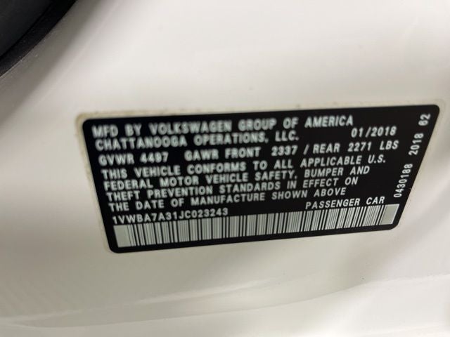 2018 Volkswagen Passat 2.0T SE w/Technology w/Technology