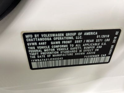 2018 Volkswagen Passat 2.0T SE w/Technology w/Technology