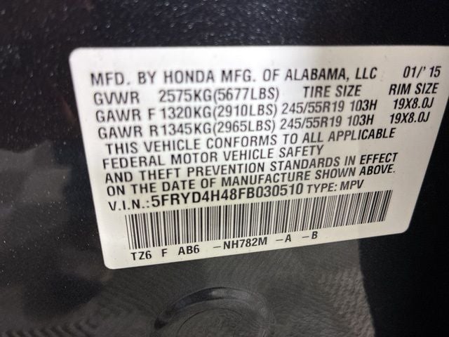2015 Acura MDX 3.5L Technology Package SH-AWD