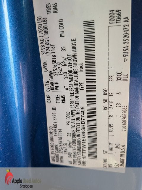 2016 Ford F-150 XLT