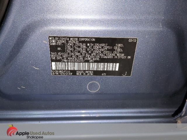 2012 Toyota RAV4 Base